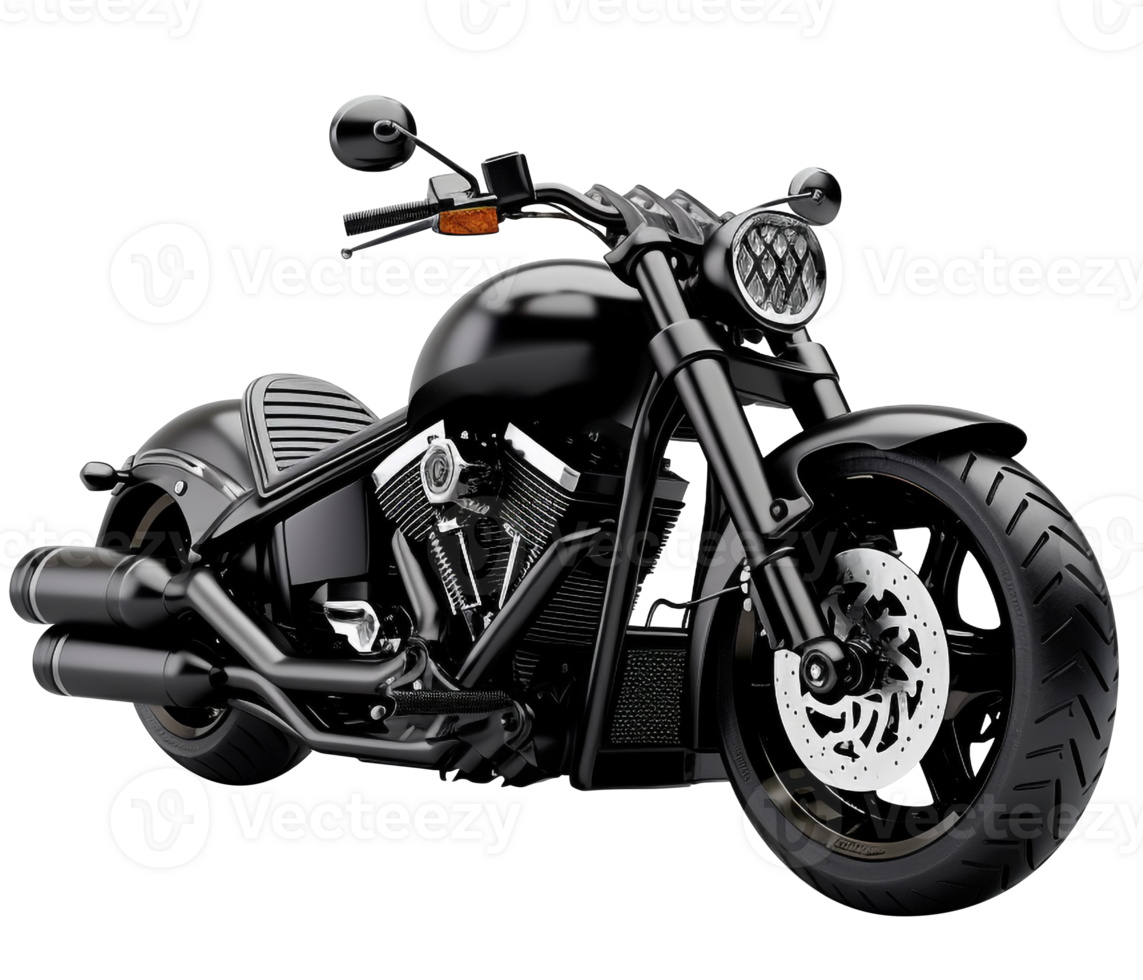 Cruiser motorbike png luxurious motorcycle cruiser motorbike transparent background AI Generated