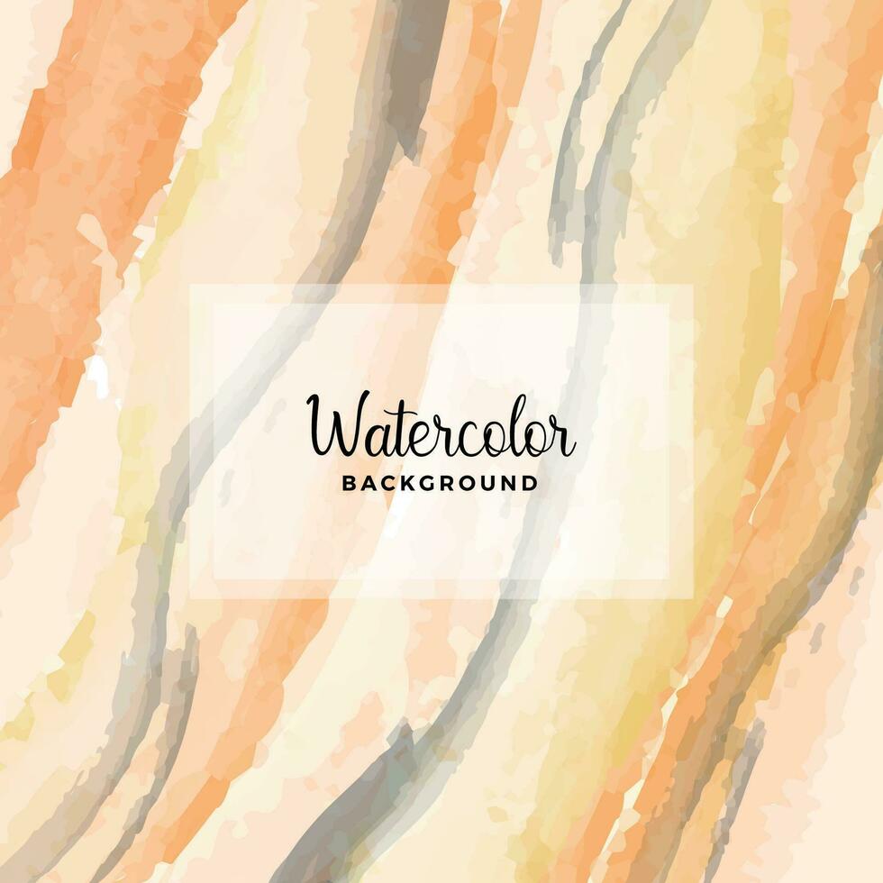 abstrack watercolor background orange brush vector