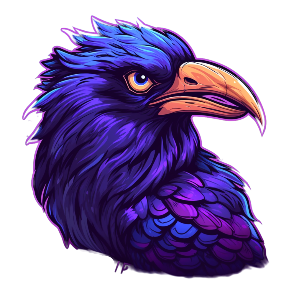 Eagle in the night sky 3d rendering ai generative png
