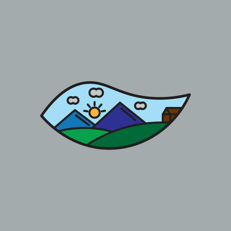 Mountain view illustration design. vector