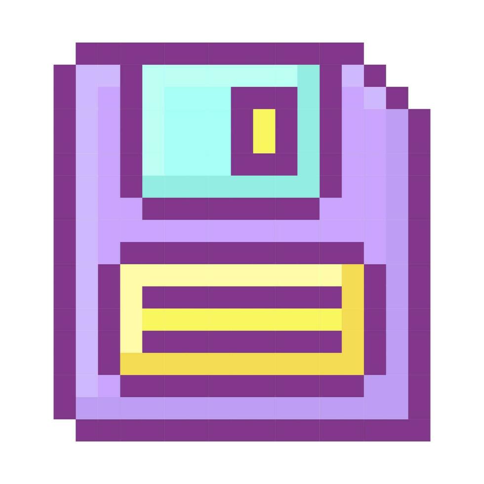 y2k pixel floppy disk, old computer interface, retro pc elements, 1990s 2000s style, pixel art