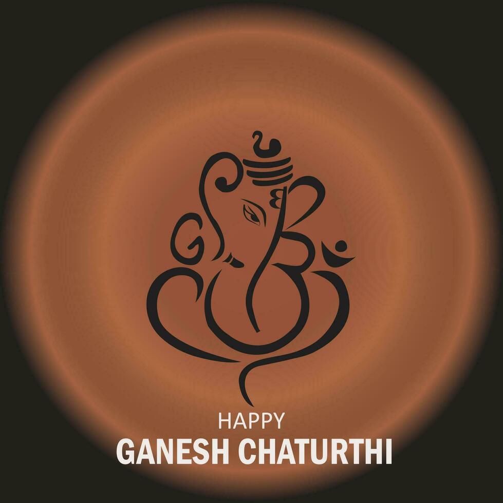 happy Ganesh Chaturthi greetings. Vector design illustration. festival of india