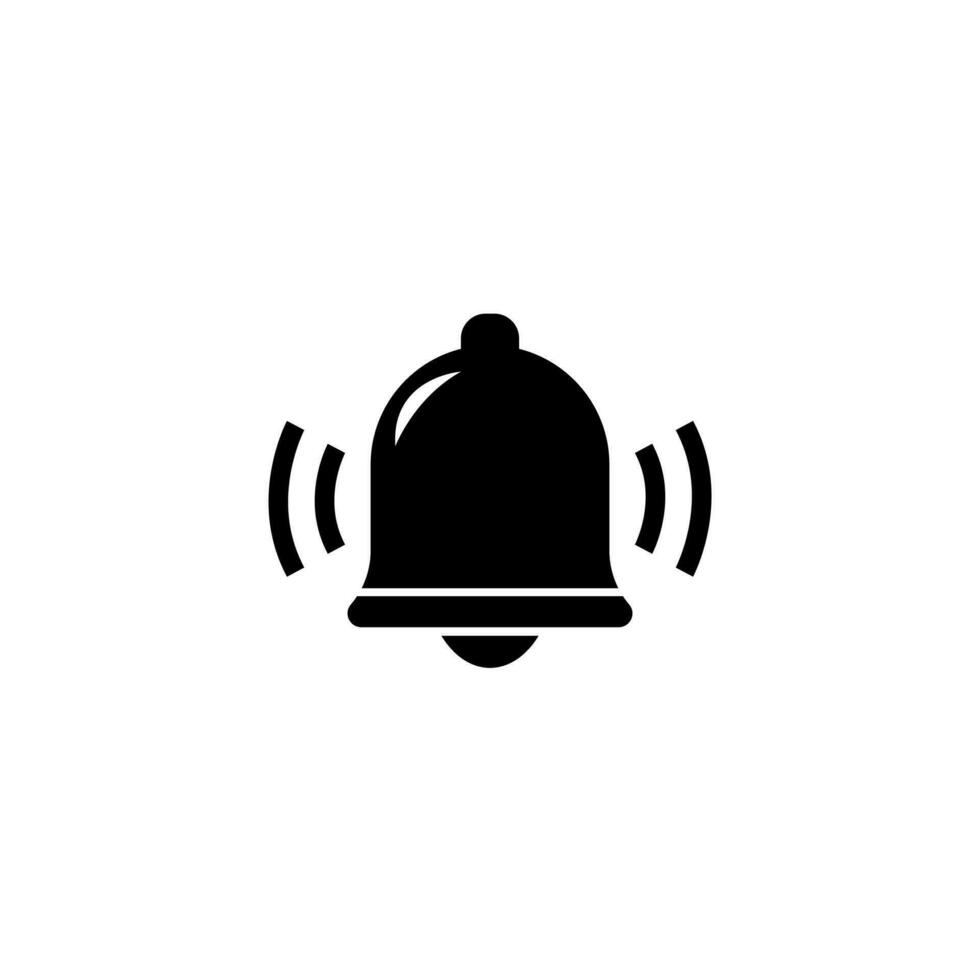 Ringing bell flat icon. Vector illustration isolated on white background.