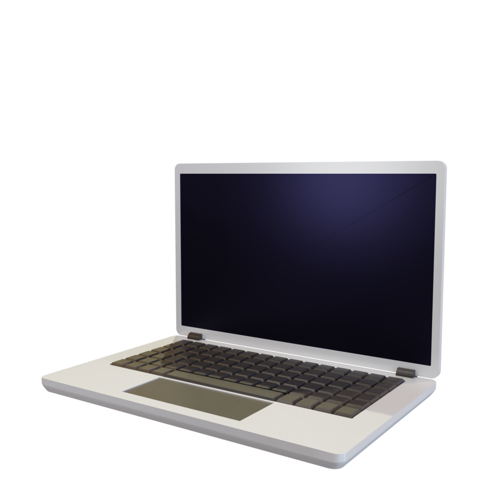 3D Laptop Illustration png