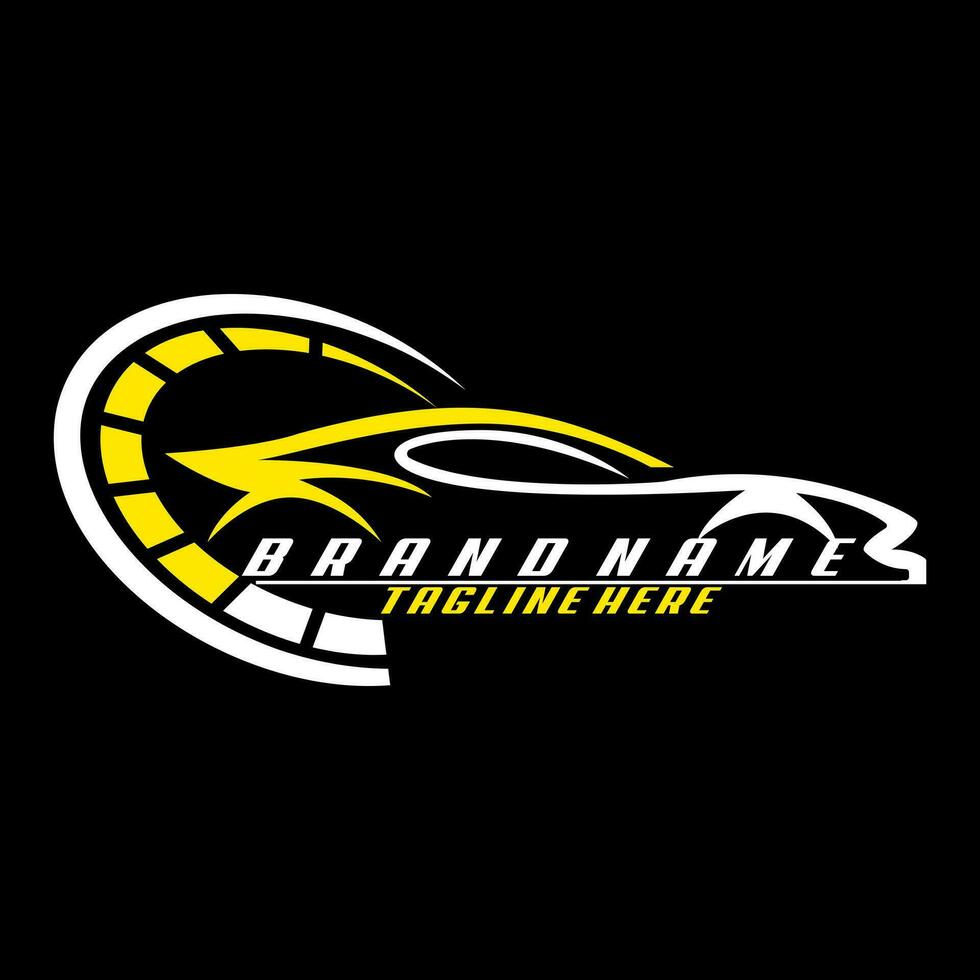 automotive tuning car logo design vector