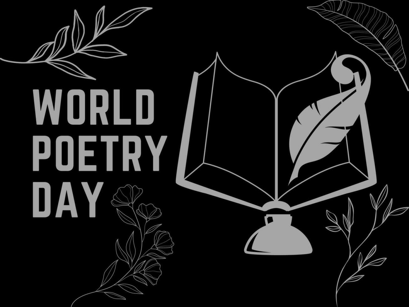 World Poetry Day illustration vector