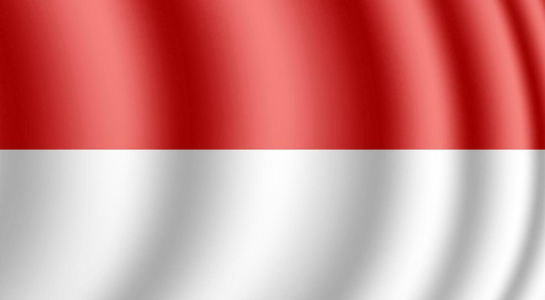 Indonesian wavy flag background vector design