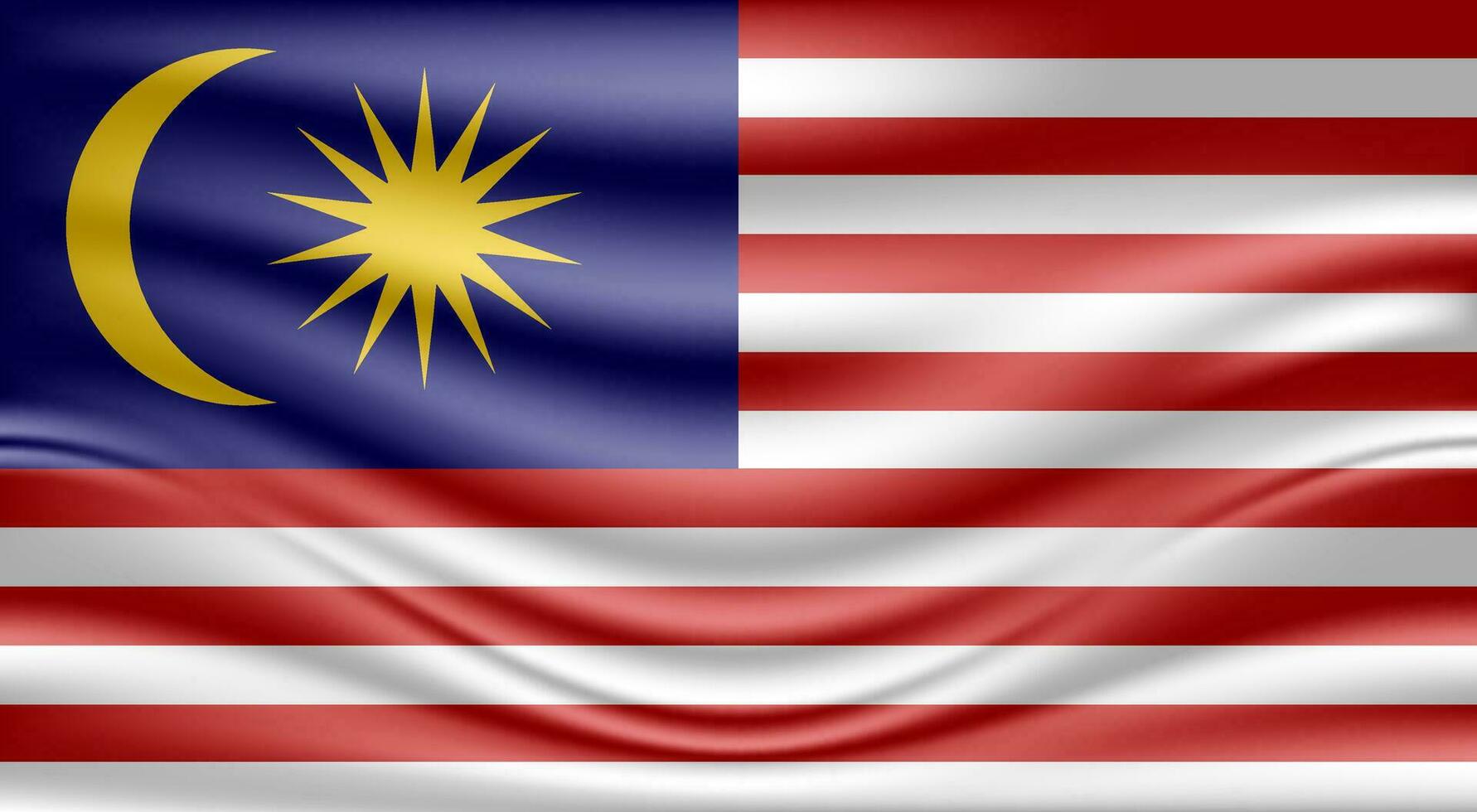 Malaysia wavy flag vector design