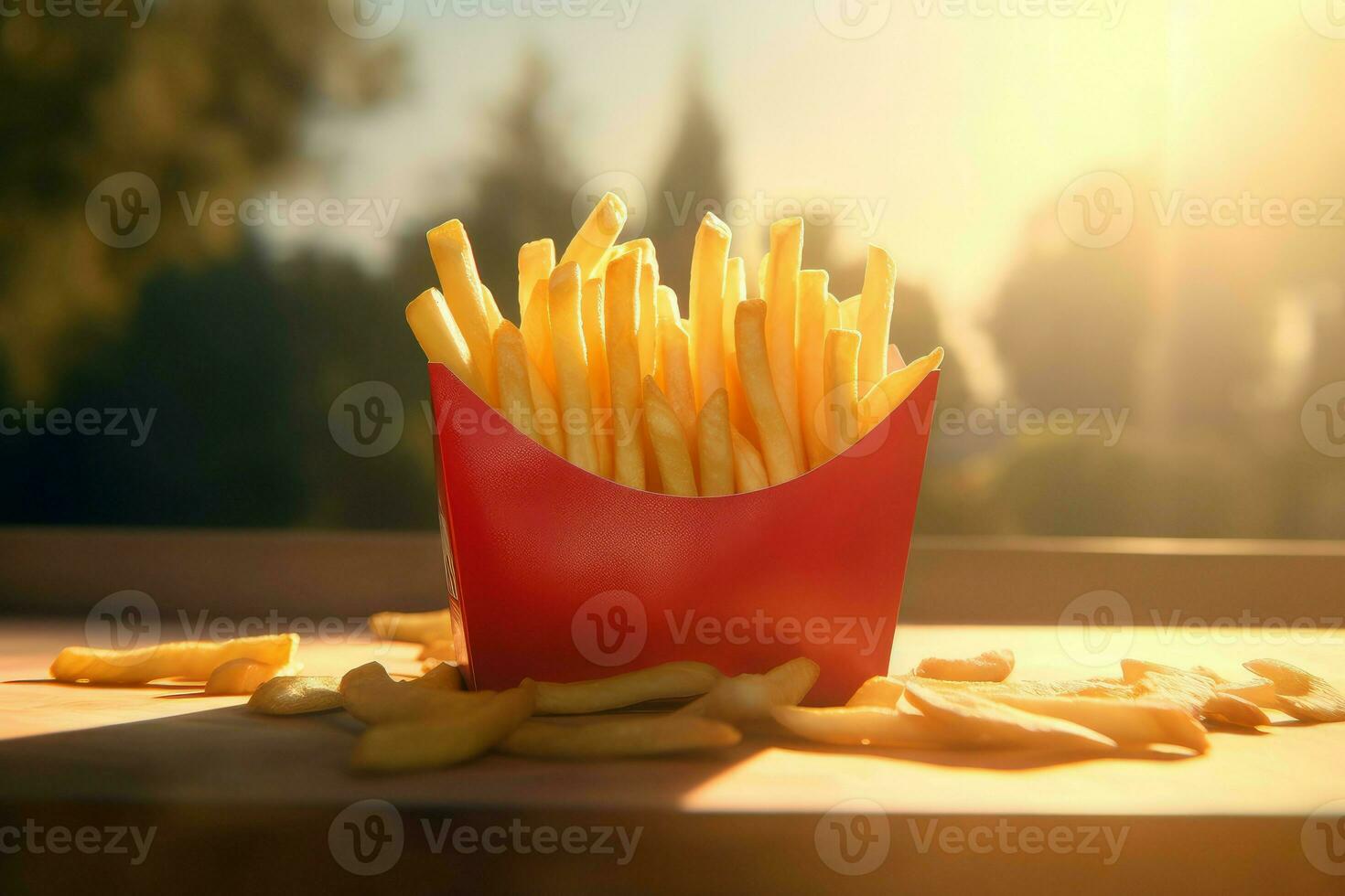 French fries. Generate Ai photo