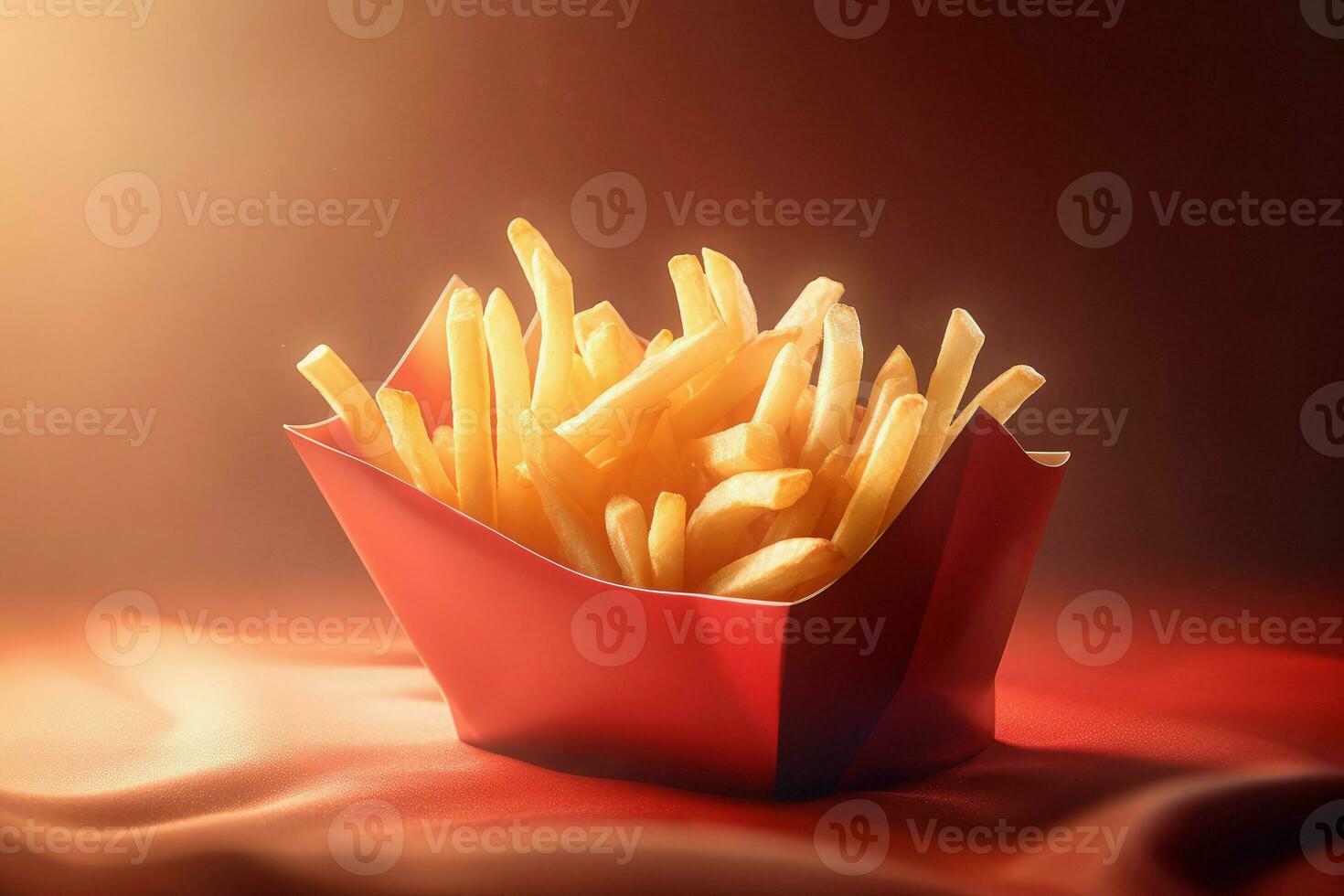 French fries fast food. Generate Ai photo