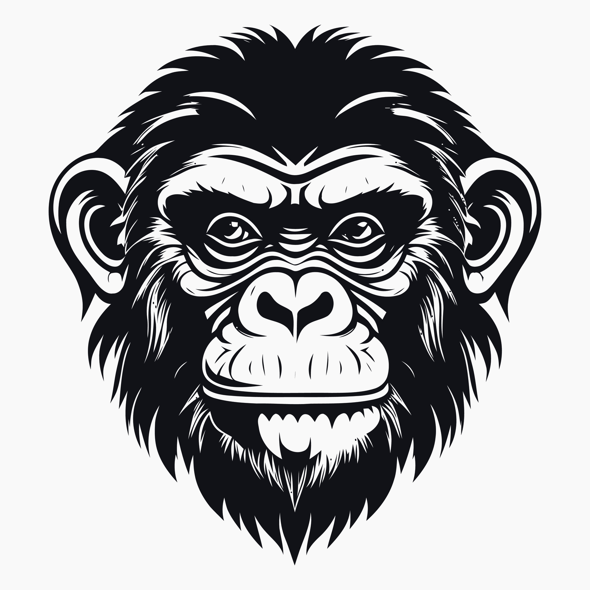 macaco vetor logotipo simples realista natureza primata África gorila sagui  chimpanzé arte desenhando ilustração selvagem animal 28335824 Vetor no  Vecteezy