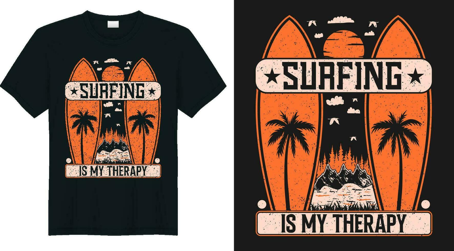 surfing is my therapy T shirt design surf club , surfing vintage t-shirt design vector