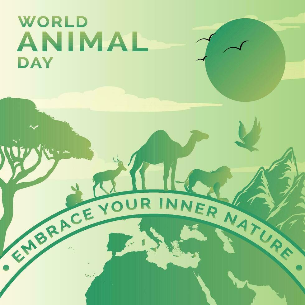 World Animal Day vector