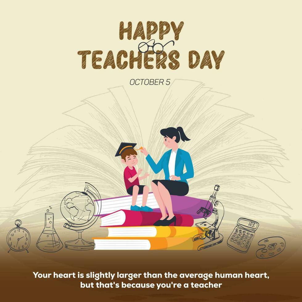 Happy Teachers Day vector