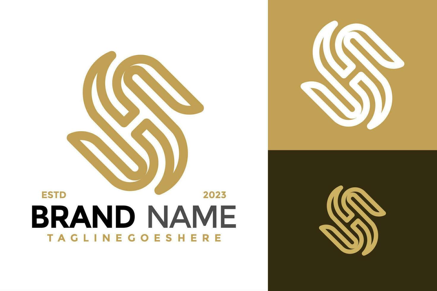 Letter SH or Hs Unique Monogram logo design vector symbol icon illustration