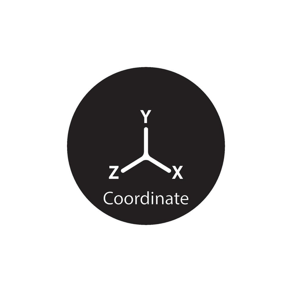 coordinate icon vector