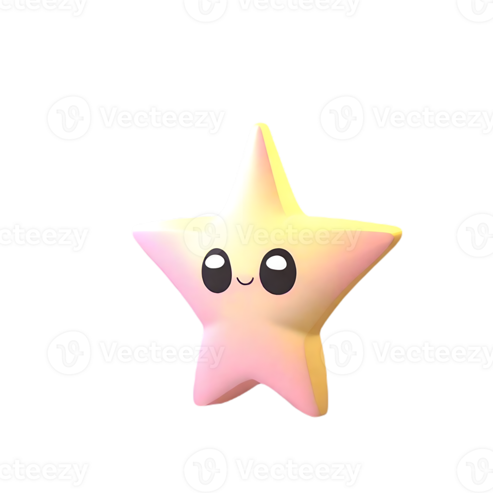 star cute cartoon AI Generative png
