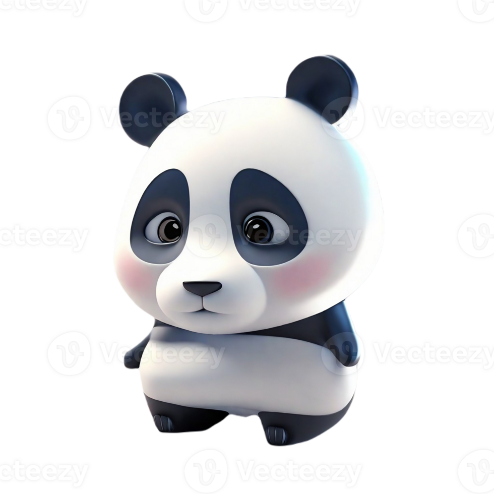 panda cute bear  AI Generative png