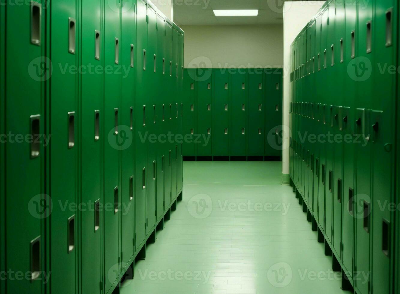 Green lockers. Generate Ai photo