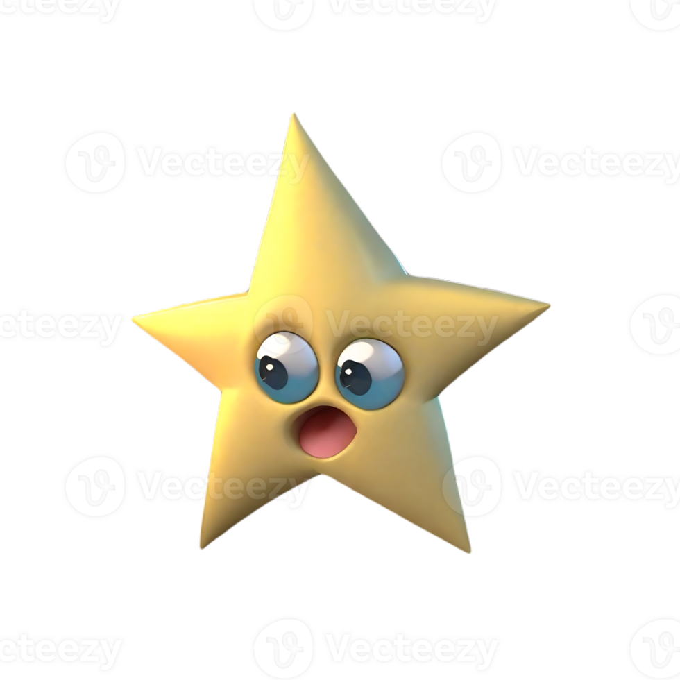 star cute cartoon AI Generative png