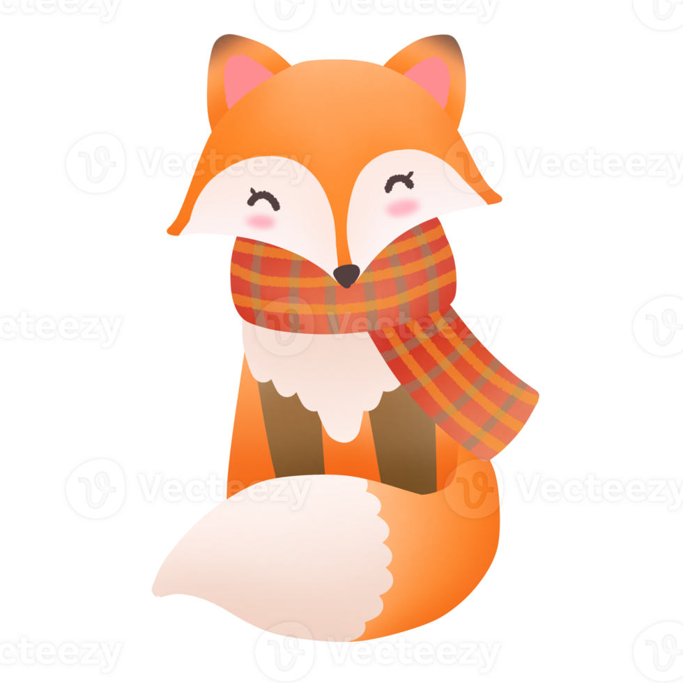 cute orange fox in autumn 28538696 PNG