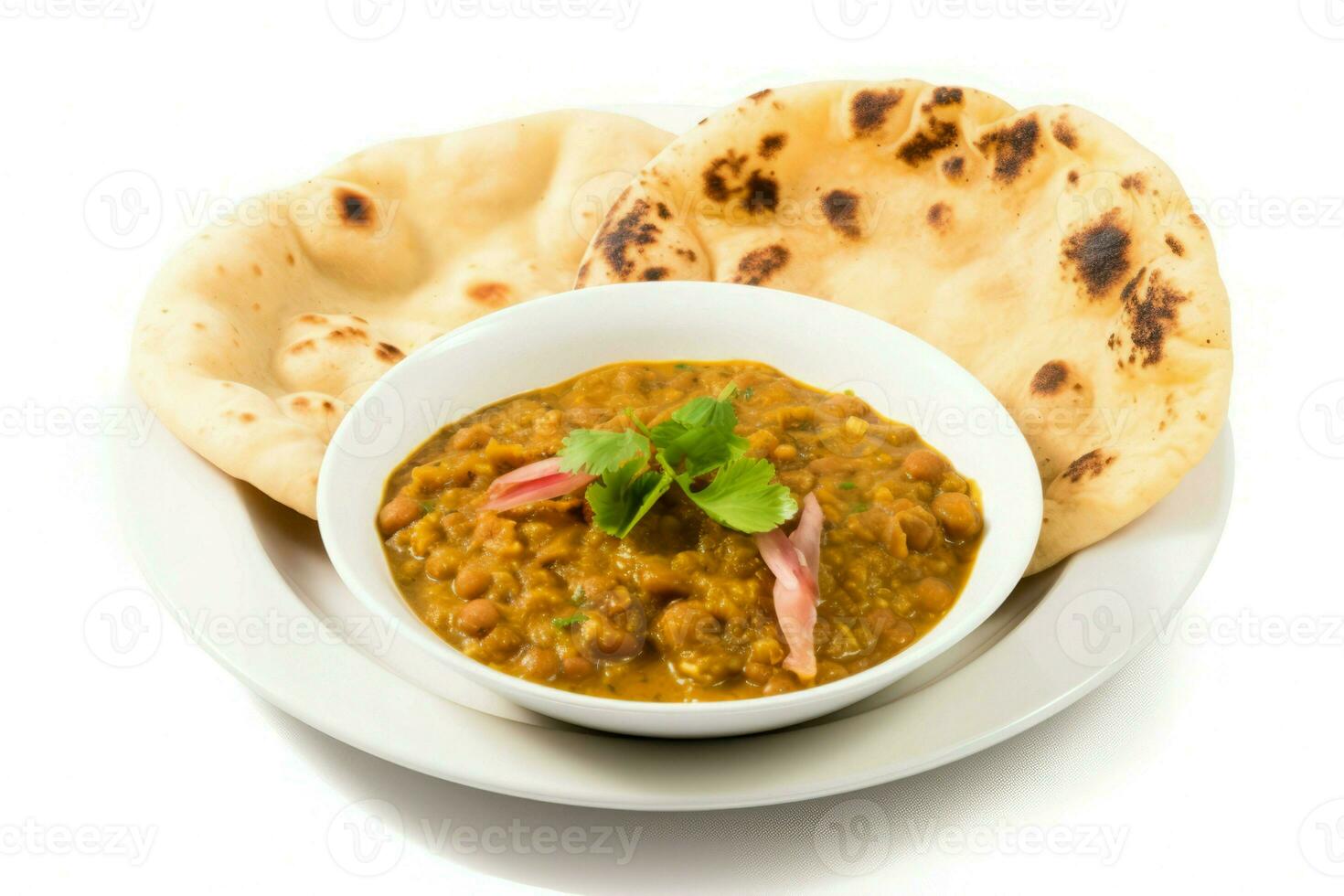 Indian dal naan plate. Generate Ai 28538766 Stock Photo at Vecteezy