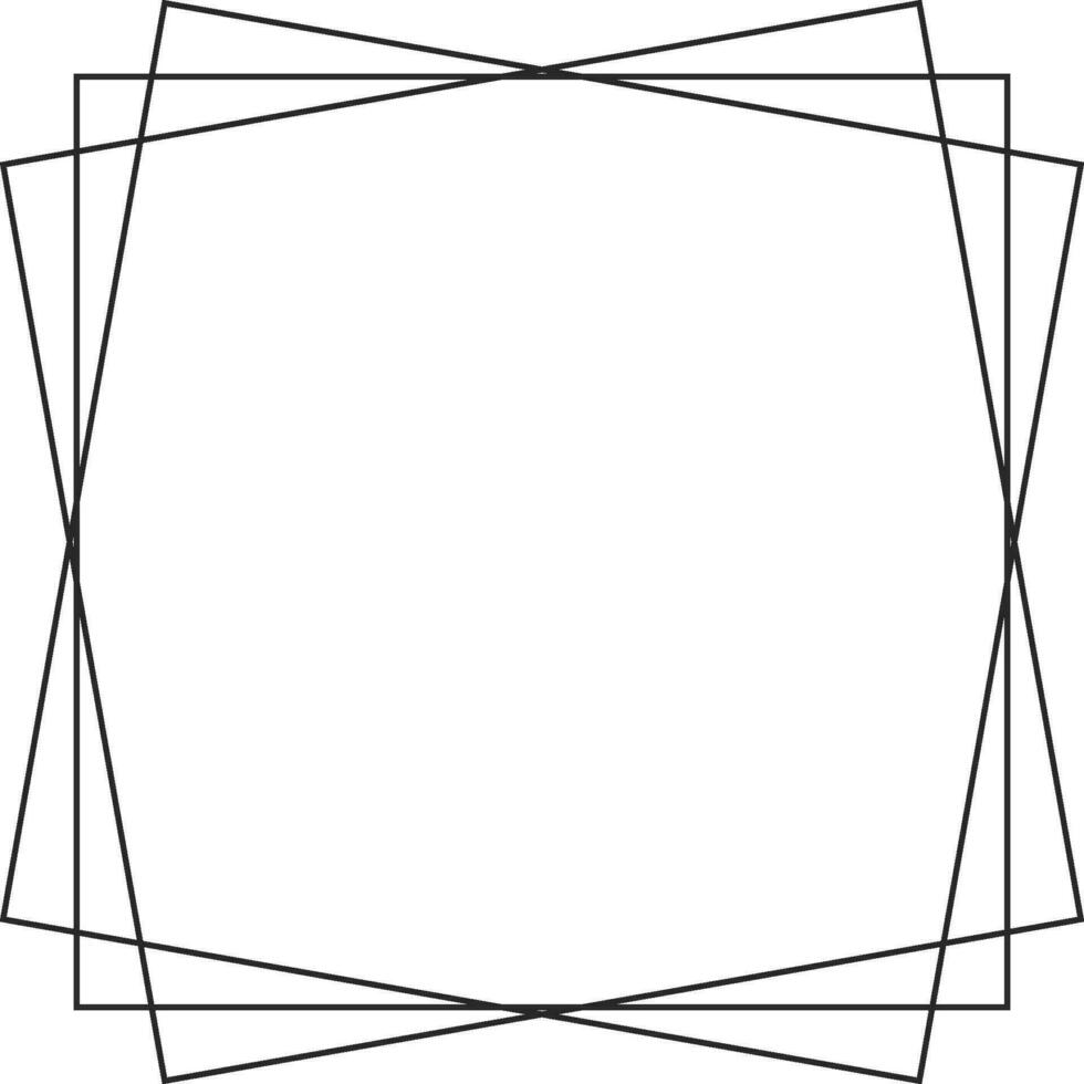 Geometric polygonal photo frames vector abstract frames geometric shift