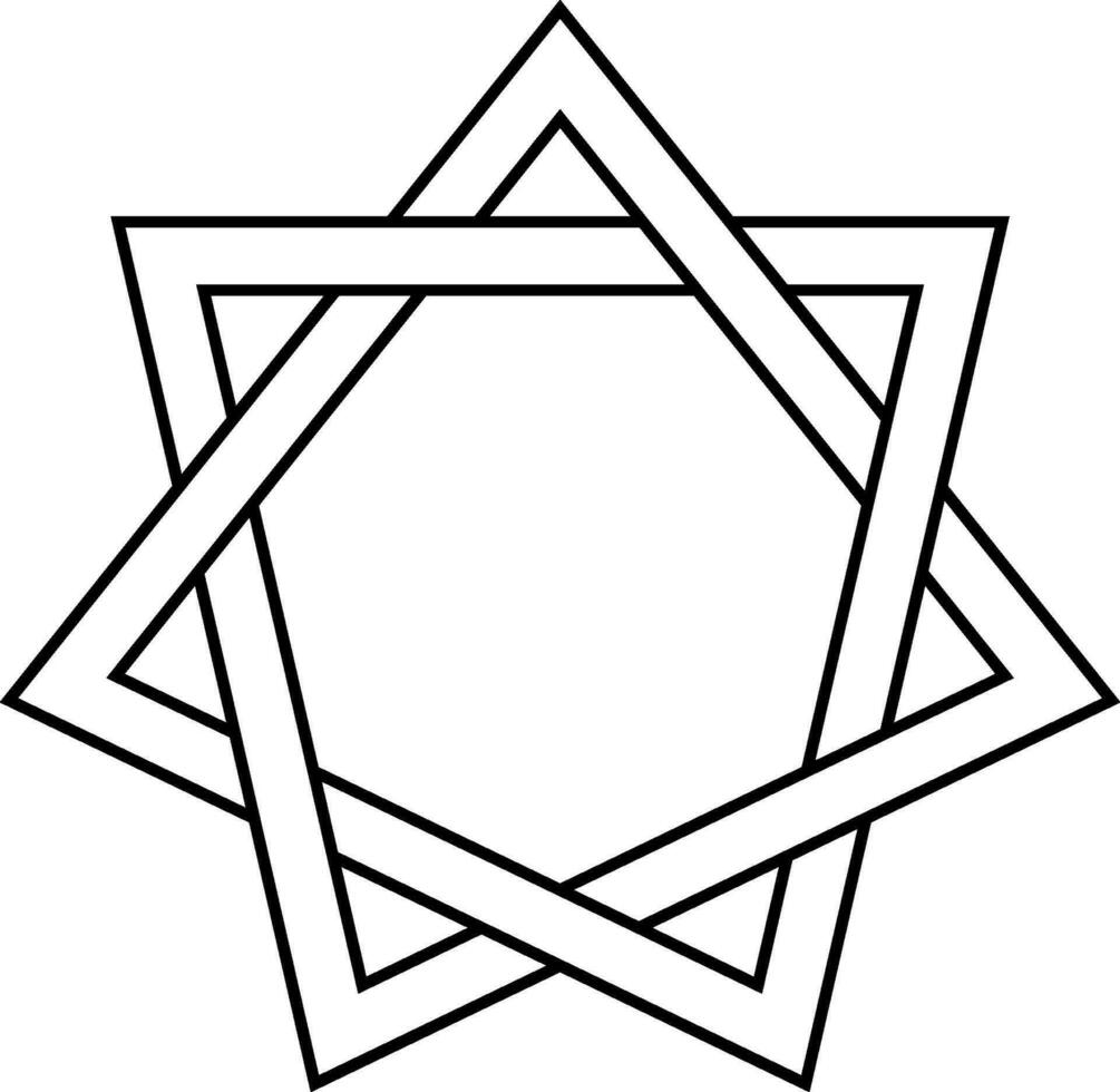 Star interlaced sides vector, knot stars logo  tattoo vector