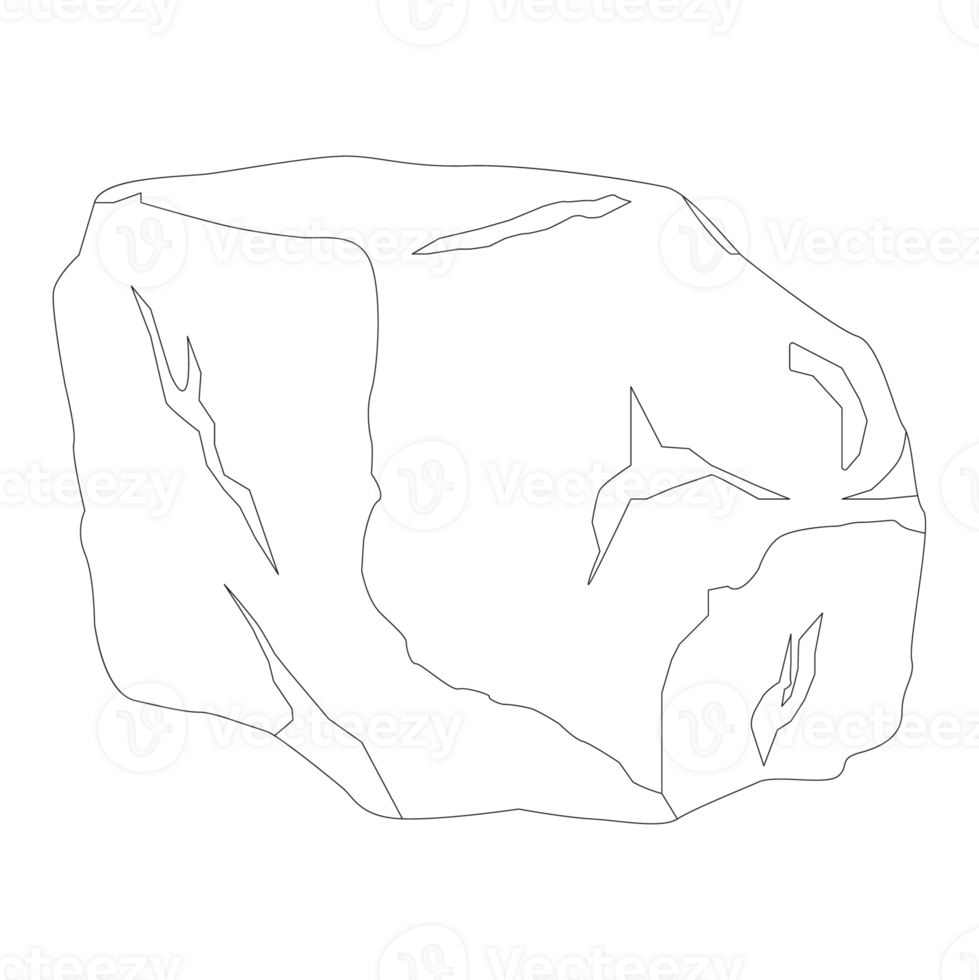 Stone Nature 2D Outline Illustrations png
