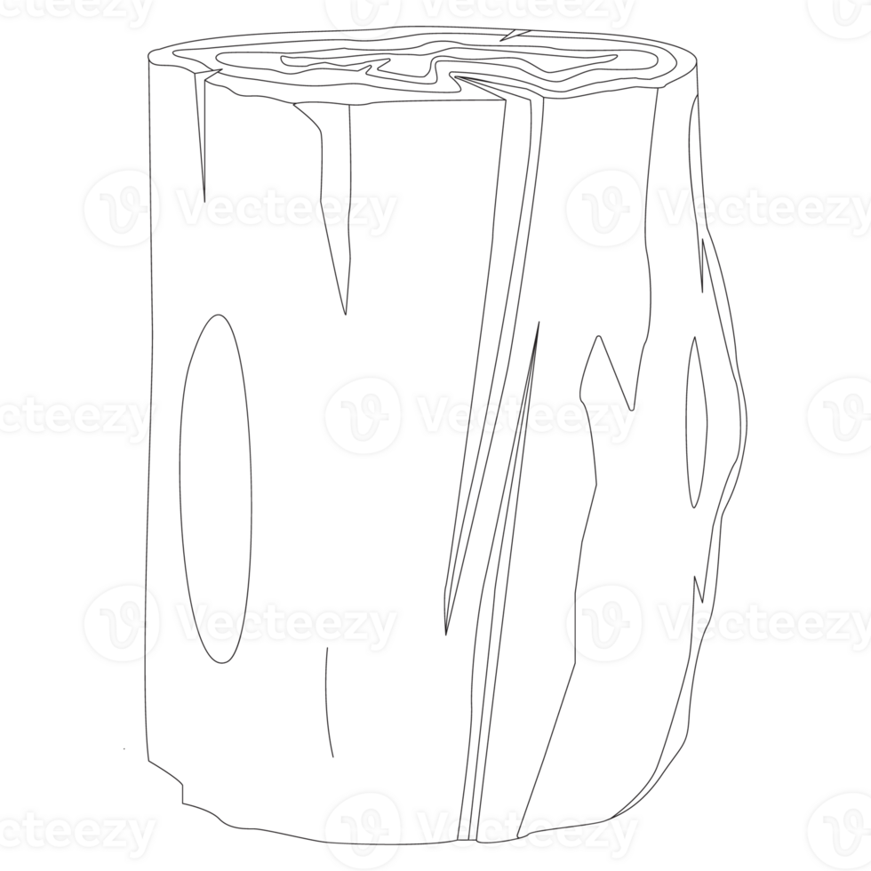 Wooden Logs Nature 2D Outline Illustrations png