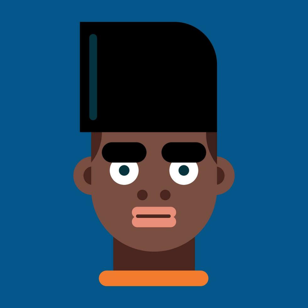 black boy with fashion haircut vector