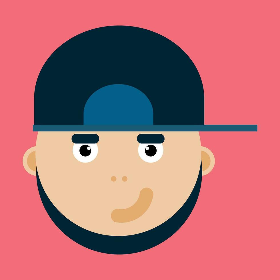 chico personaje vistiendo béisbol sombrero vector