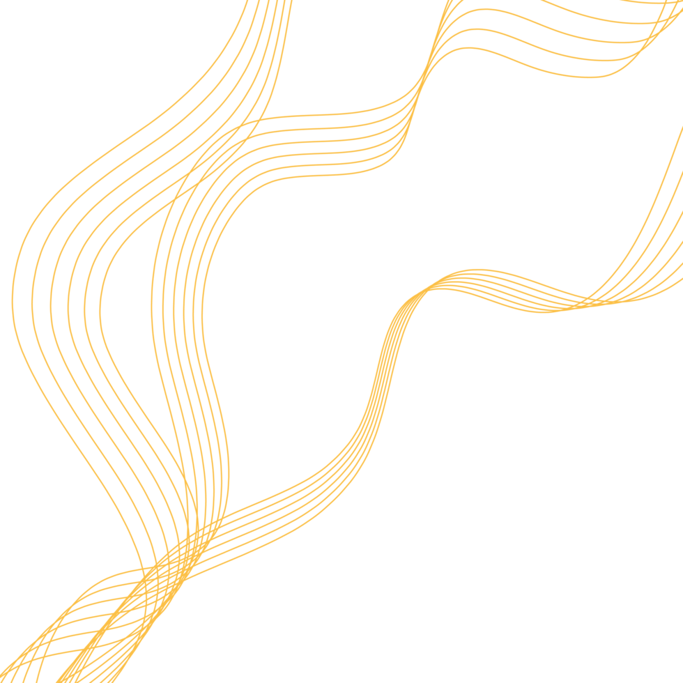 Wave line art design modern png