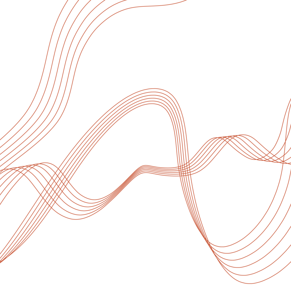 Black abstract line wave design png