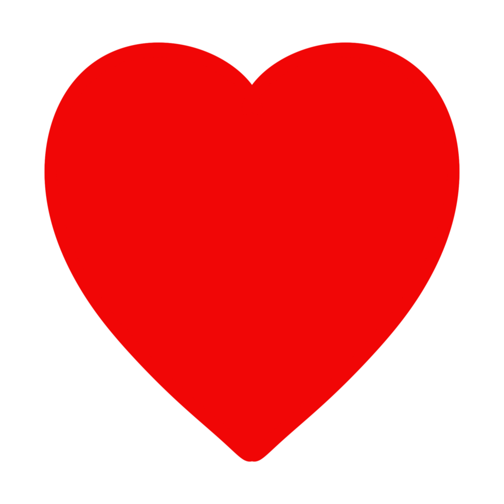 Heart shaped sticker with red color png