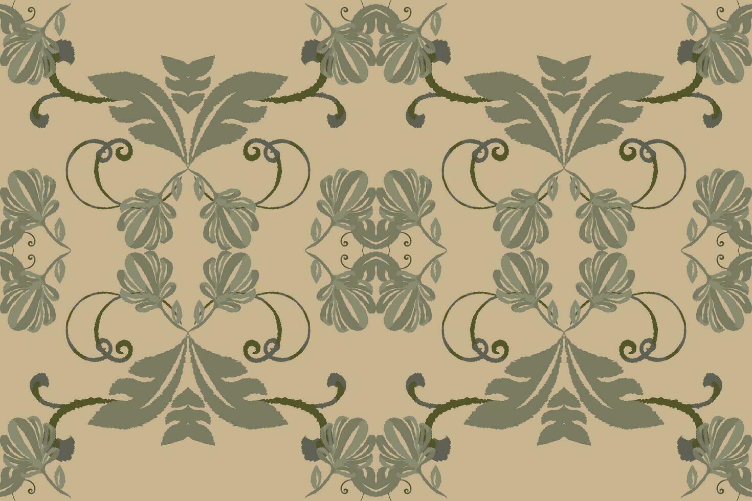 Floral vintage seamless pattern for retro wallpapers. Enchanted Vintage Flowers. Arts and Crafts movement inspired. Design for wrapping paper, wallpaper, fabrics and fashion clothes. Ikat pattern. vector
