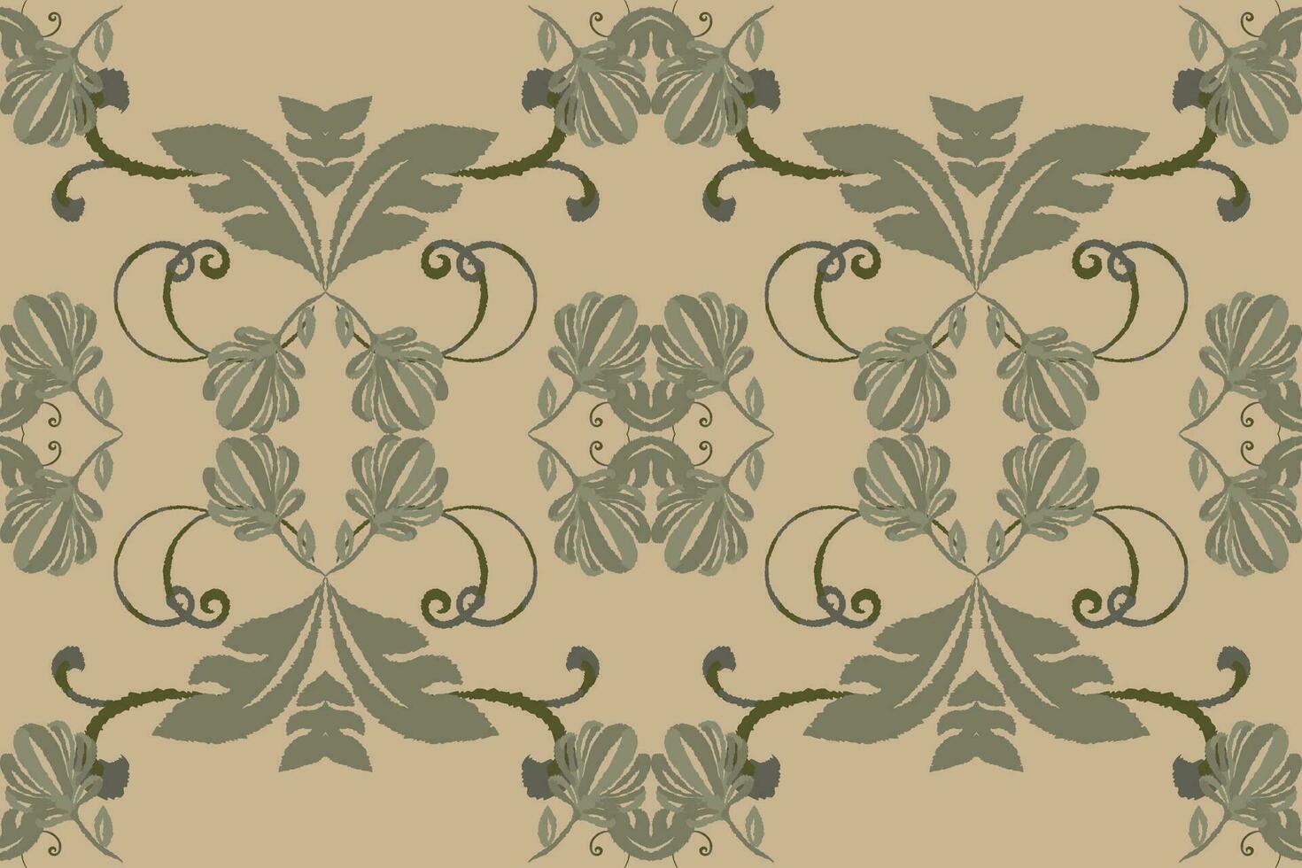 Floral vintage seamless pattern for retro wallpapers. Enchanted Vintage Flowers. Arts and Crafts movement inspired. Design for wrapping paper, wallpaper, fabrics and fashion clothes. Ikat pattern. vector