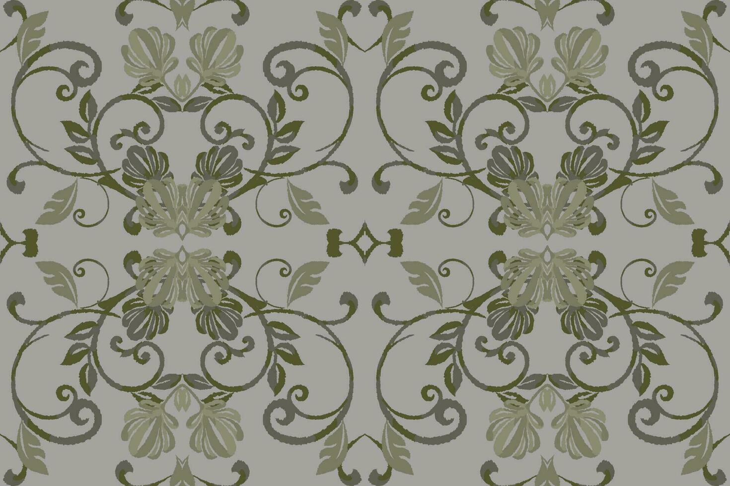 Floral vintage seamless pattern for retro wallpapers. Enchanted Vintage Flowers. Arts and Crafts movement inspired. Design for wrapping paper, wallpaper, fabrics and fashion clothes. Ikat pattern. vector