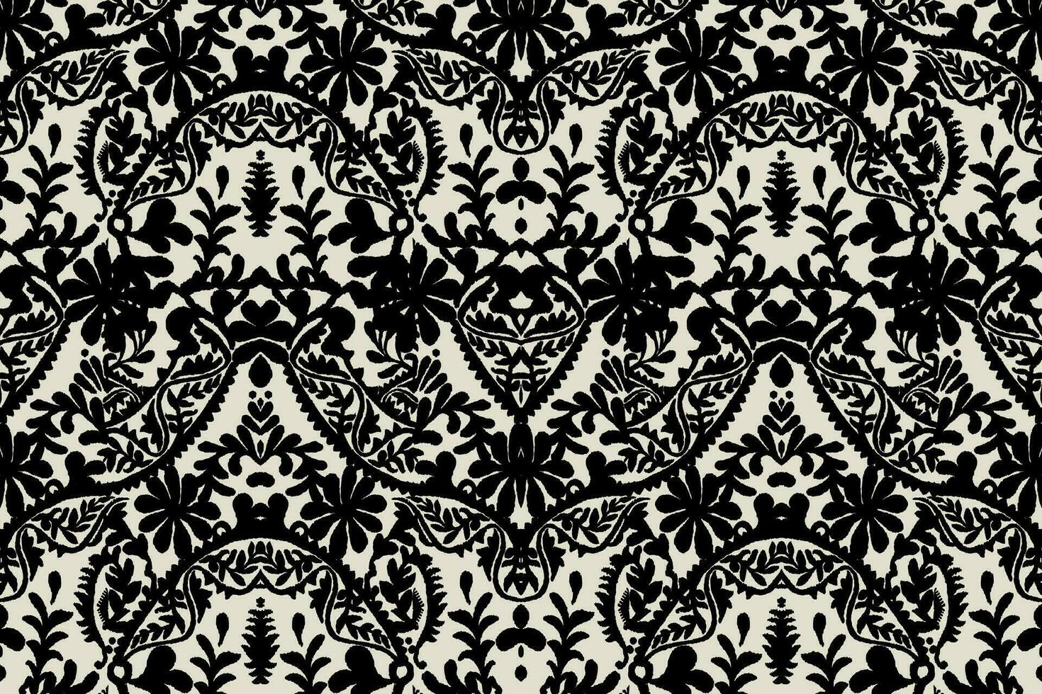 Floral vintage seamless pattern for retro wallpapers. Enchanted Vintage Flowers. Arts and Crafts movement inspired. Design for wrapping paper, wallpaper, fabrics and fashion clothes. Ikat pattern. vector