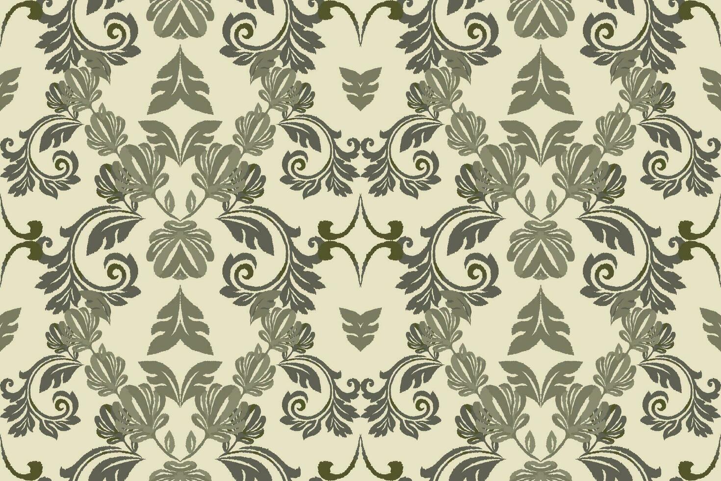 Floral vintage seamless pattern for retro wallpapers. Enchanted Vintage Flowers. Arts and Crafts movement inspired. Design for wrapping paper, wallpaper, fabrics and fashion clothes. Ikat pattern. vector