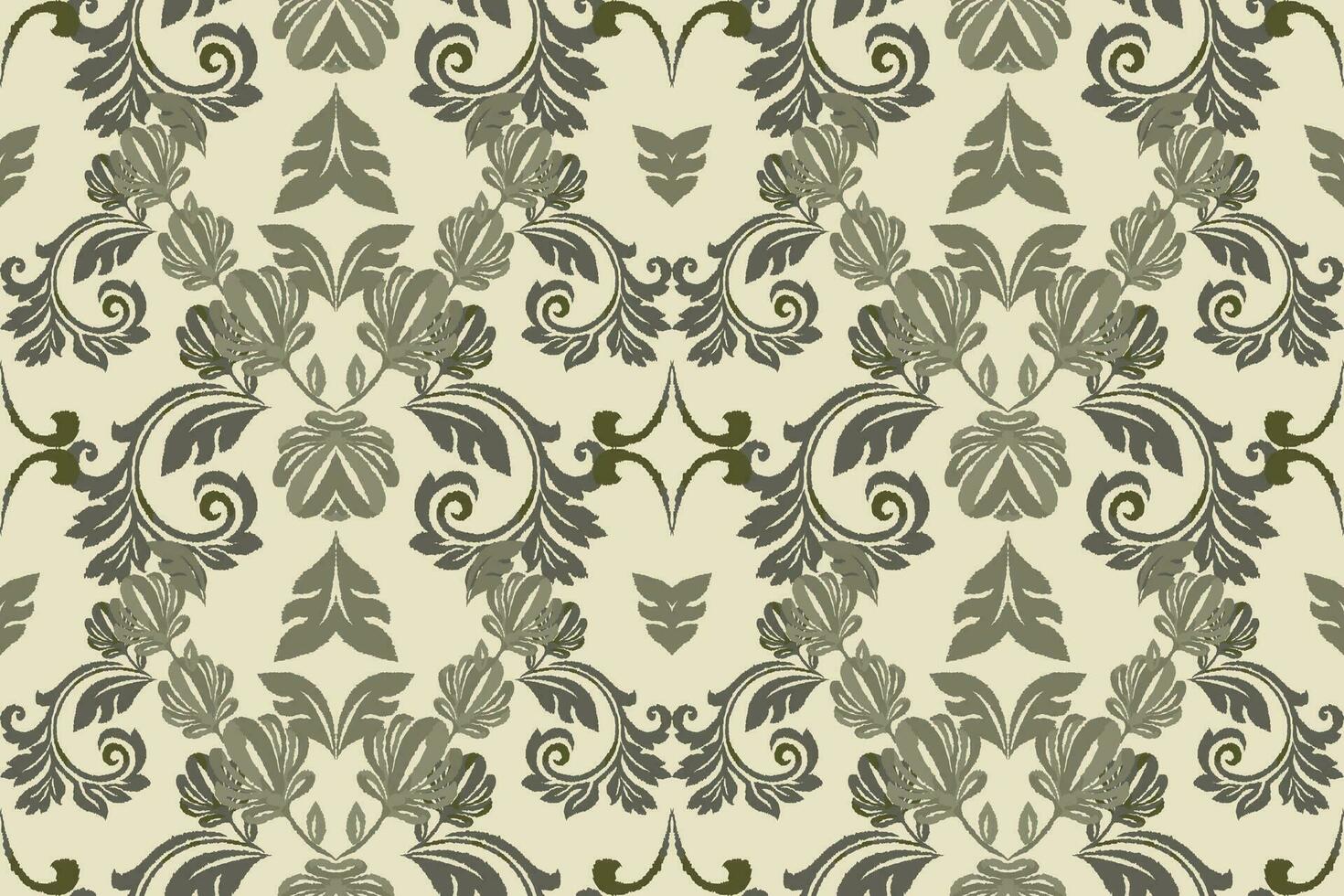 Floral vintage seamless pattern for retro wallpapers. Enchanted Vintage Flowers. Arts and Crafts movement inspired. Design for wrapping paper, wallpaper, fabrics and fashion clothes. Ikat pattern. vector