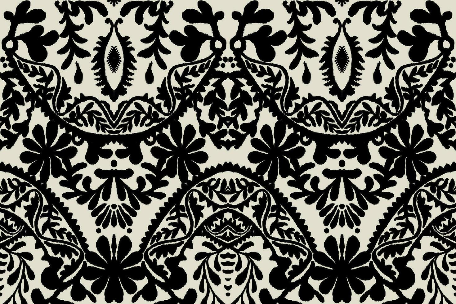 Floral vintage seamless pattern for retro wallpapers. Enchanted Vintage Flowers. Arts and Crafts movement inspired. Design for wrapping paper, wallpaper, fabrics and fashion clothes. Ikat pattern. vector