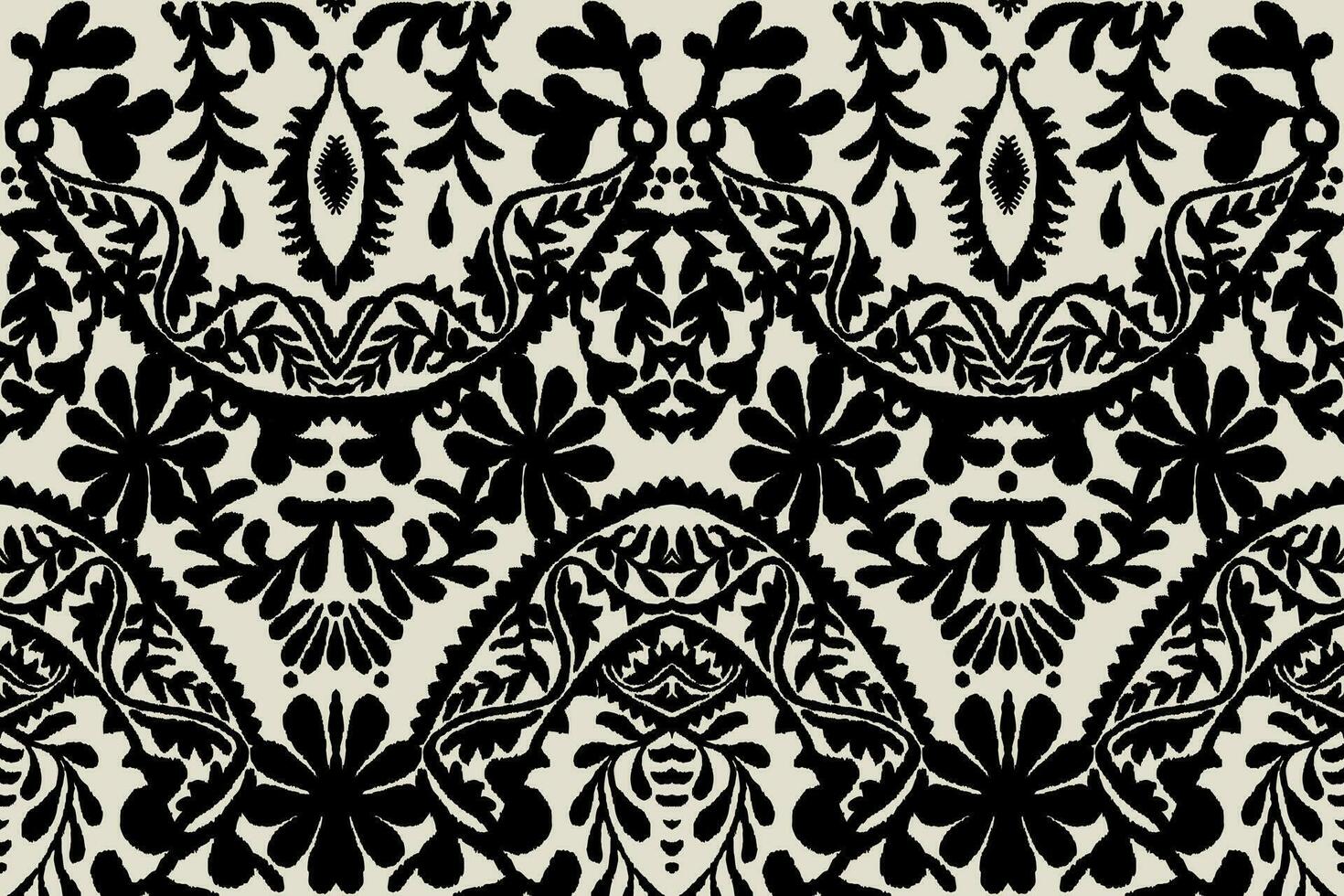 Floral vintage seamless pattern for retro wallpapers. Enchanted Vintage Flowers. Arts and Crafts movement inspired. Design for wrapping paper, wallpaper, fabrics and fashion clothes. Ikat pattern. vector