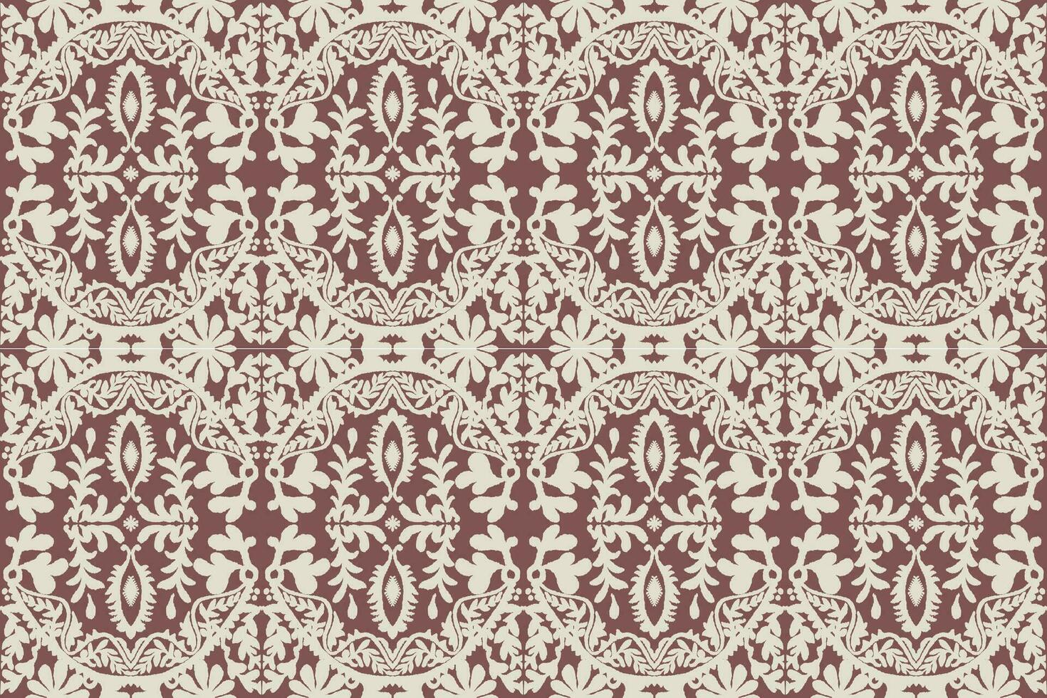 Floral vintage seamless pattern for retro wallpapers. Enchanted Vintage Flowers. Arts and Crafts movement inspired. Design for wrapping paper, wallpaper, fabrics and fashion clothes. Ikat pattern. vector