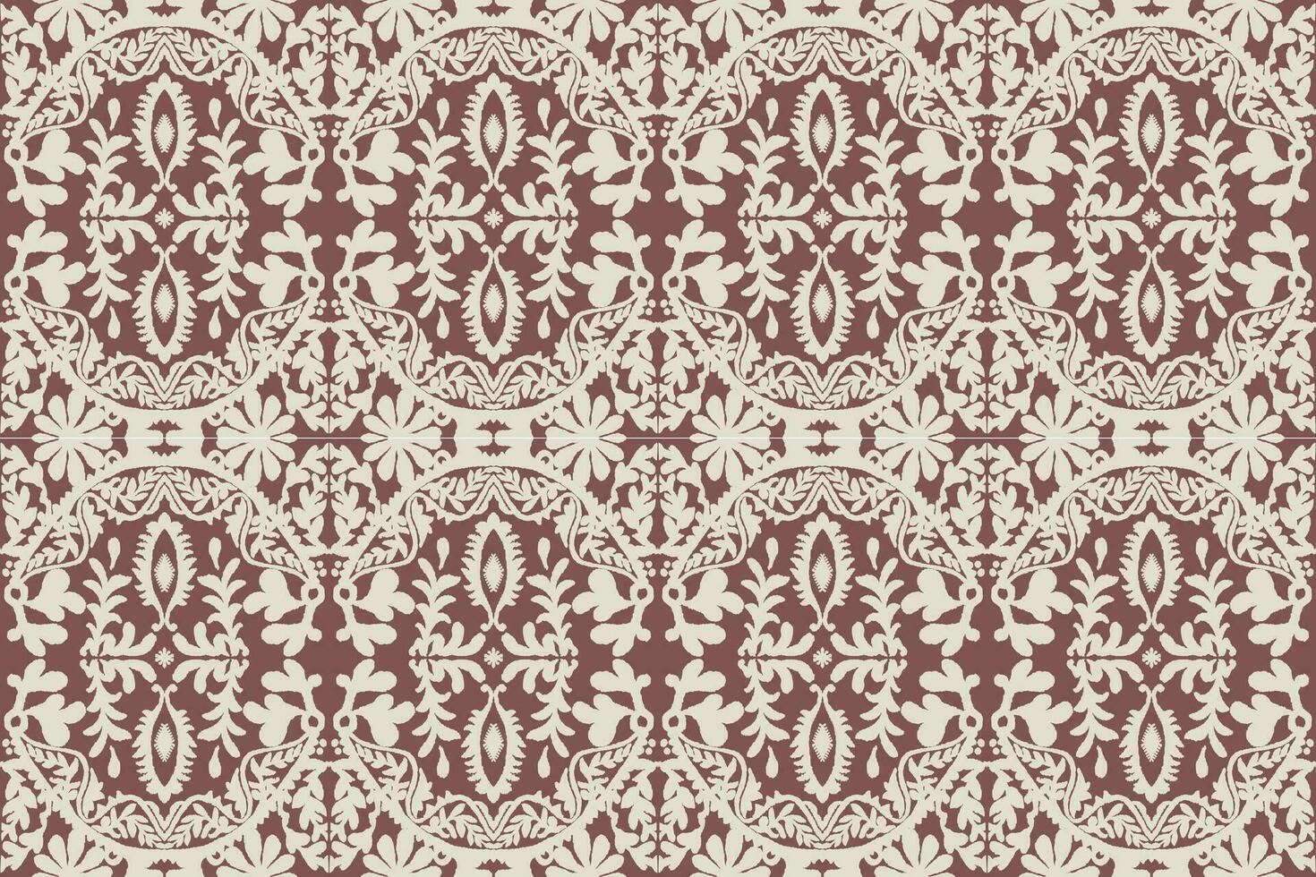 Floral vintage seamless pattern for retro wallpapers. Enchanted Vintage Flowers. Arts and Crafts movement inspired. Design for wrapping paper, wallpaper, fabrics and fashion clothes. Ikat pattern. vector