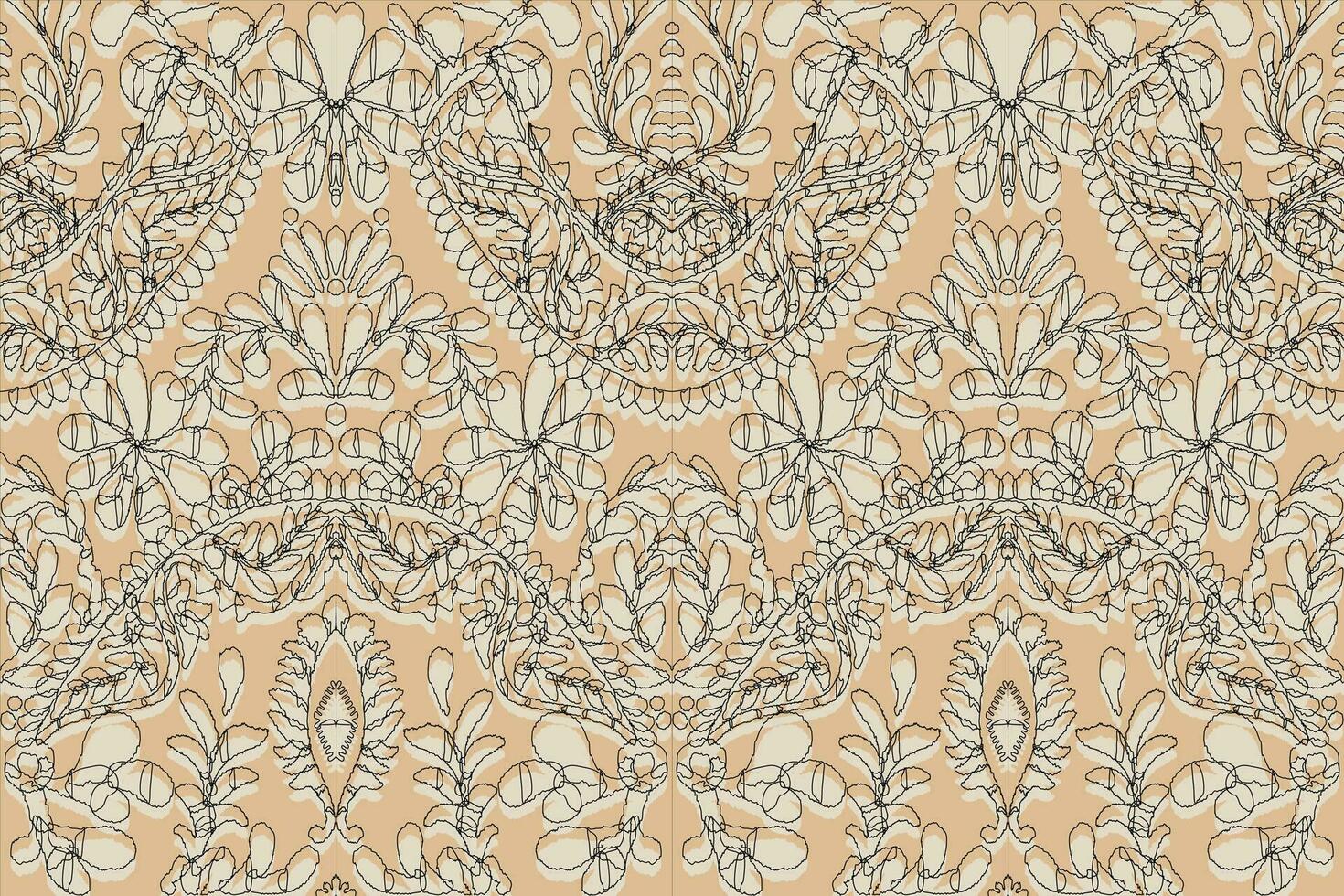Floral vintage seamless pattern for retro wallpapers. Enchanted Vintage Flowers. Arts and Crafts movement inspired. Design for wrapping paper, wallpaper, fabrics and fashion clothes. Ikat pattern. vector