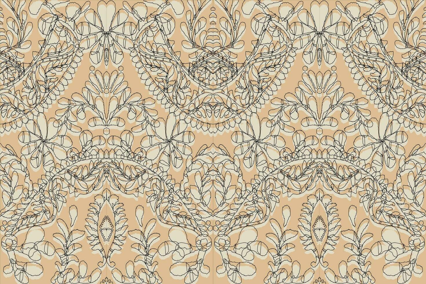 Floral vintage seamless pattern for retro wallpapers. Enchanted Vintage Flowers. Arts and Crafts movement inspired. Design for wrapping paper, wallpaper, fabrics and fashion clothes. Ikat pattern. vector