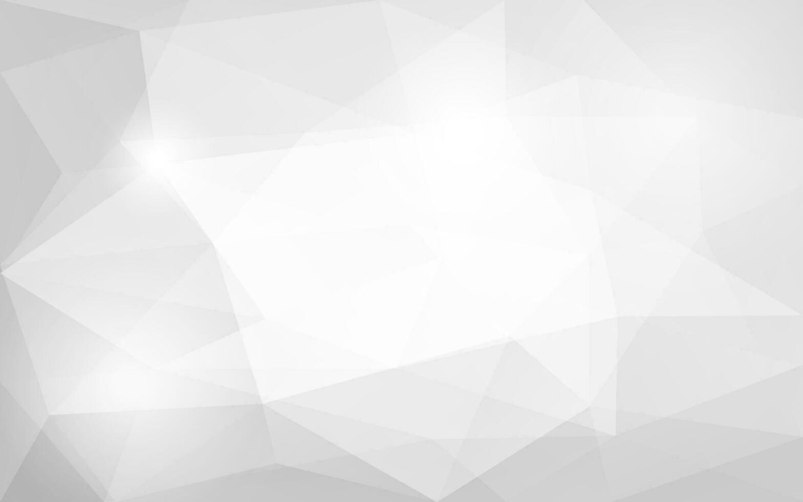 abstract white polygonal background with white light vector