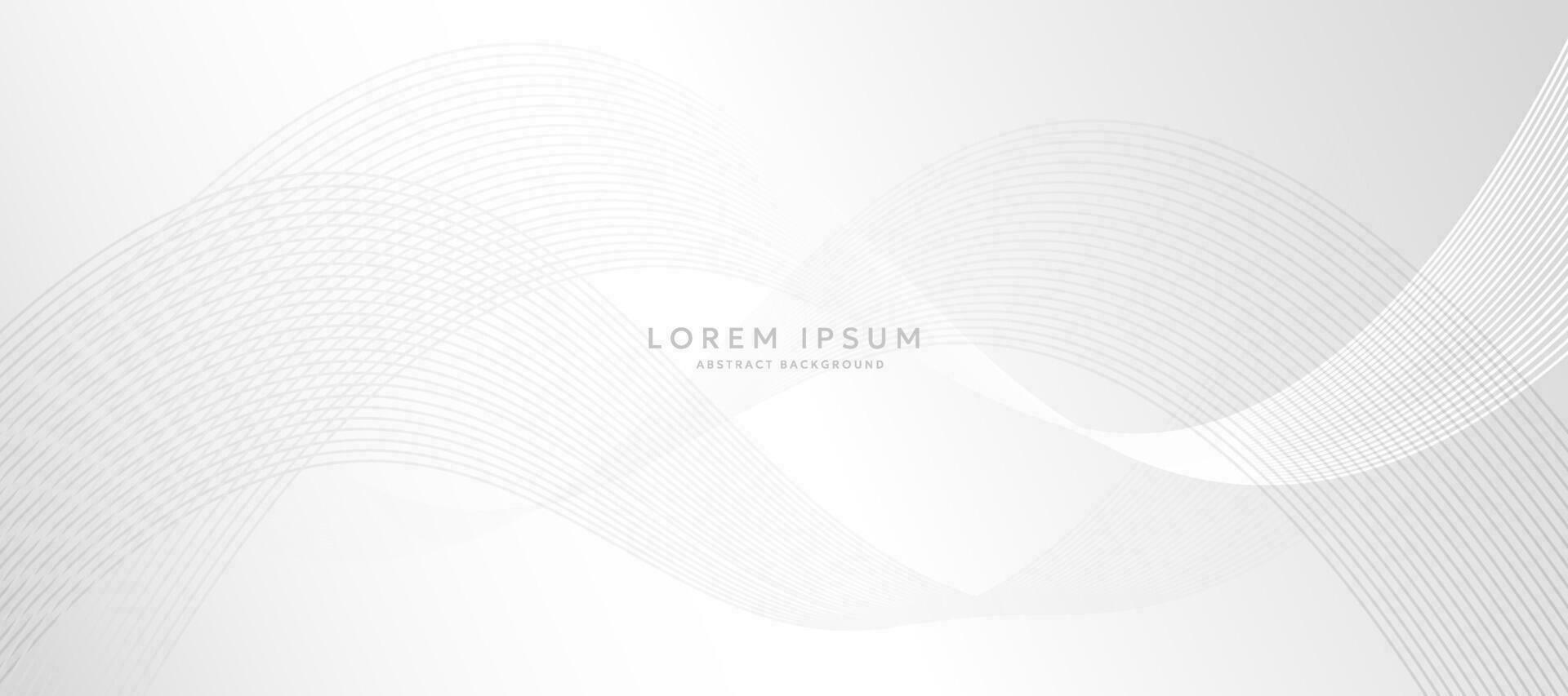 White curve abstract background vector illustration. curved banner background