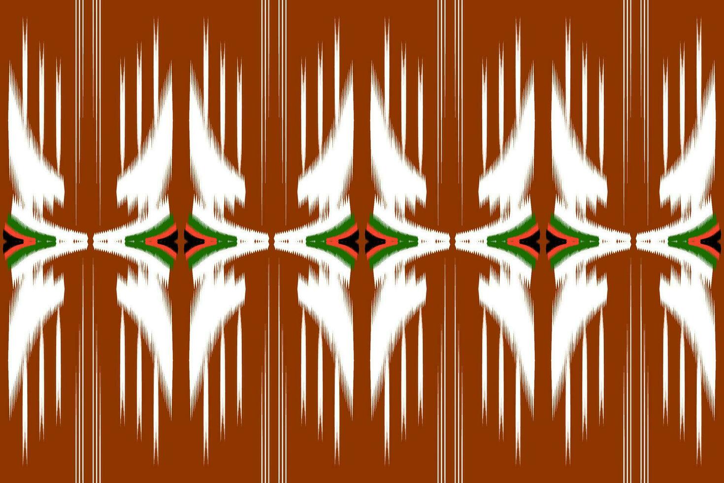 Beautiful ikat art. Ethnic Seamless pattern in tribal, folk embroidery, and abstract art. Aztec geometric chevron ornament print. Design for carpet, wallpaper, clothing, wrapping, fabric. vector